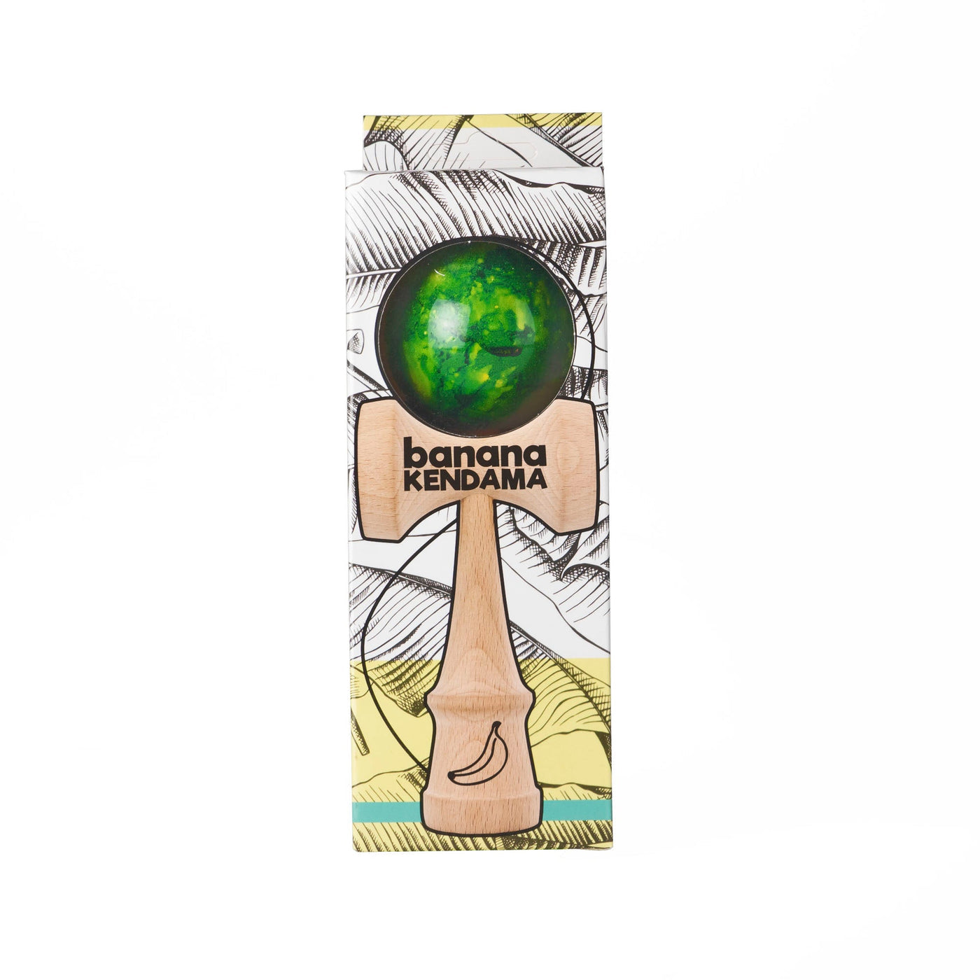 💚 Kendama Banana – Model Clasic cu Bilă Verde (Green Forest Edition)