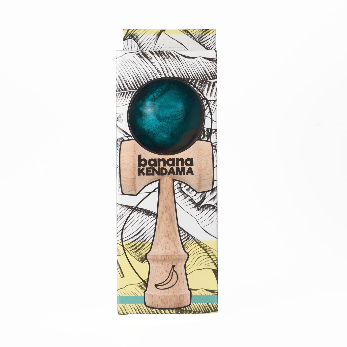 🌊 Kendama Banana – Model Clasic cu Bilă Albastru Ocean (Ocean Blue Edition)