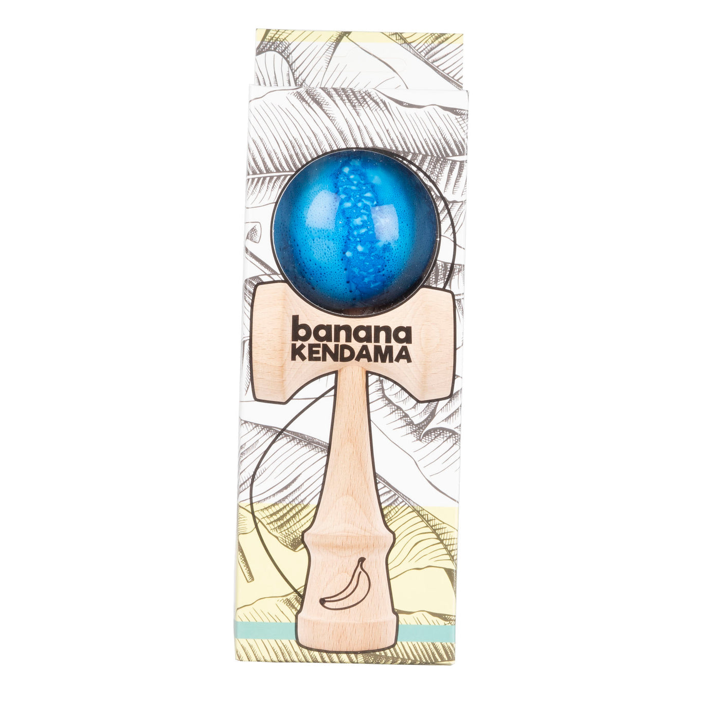 🔹 Kendama Banana – Model Clasic cu Bilă Albastru Deschis (Sky Blue Edition)