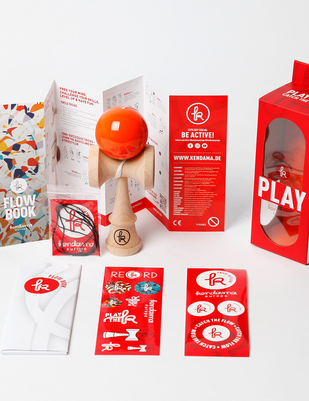 🟠 Kendama Clasică cu Bilă Portocalie – Energie și Distracție 🟠