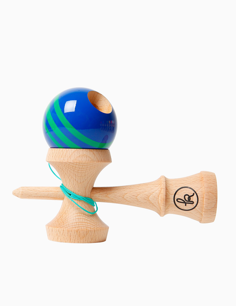 🌊 Kendama Clasică cu Bilă Albastru-Verde – Energie și Fresh Style 🌿