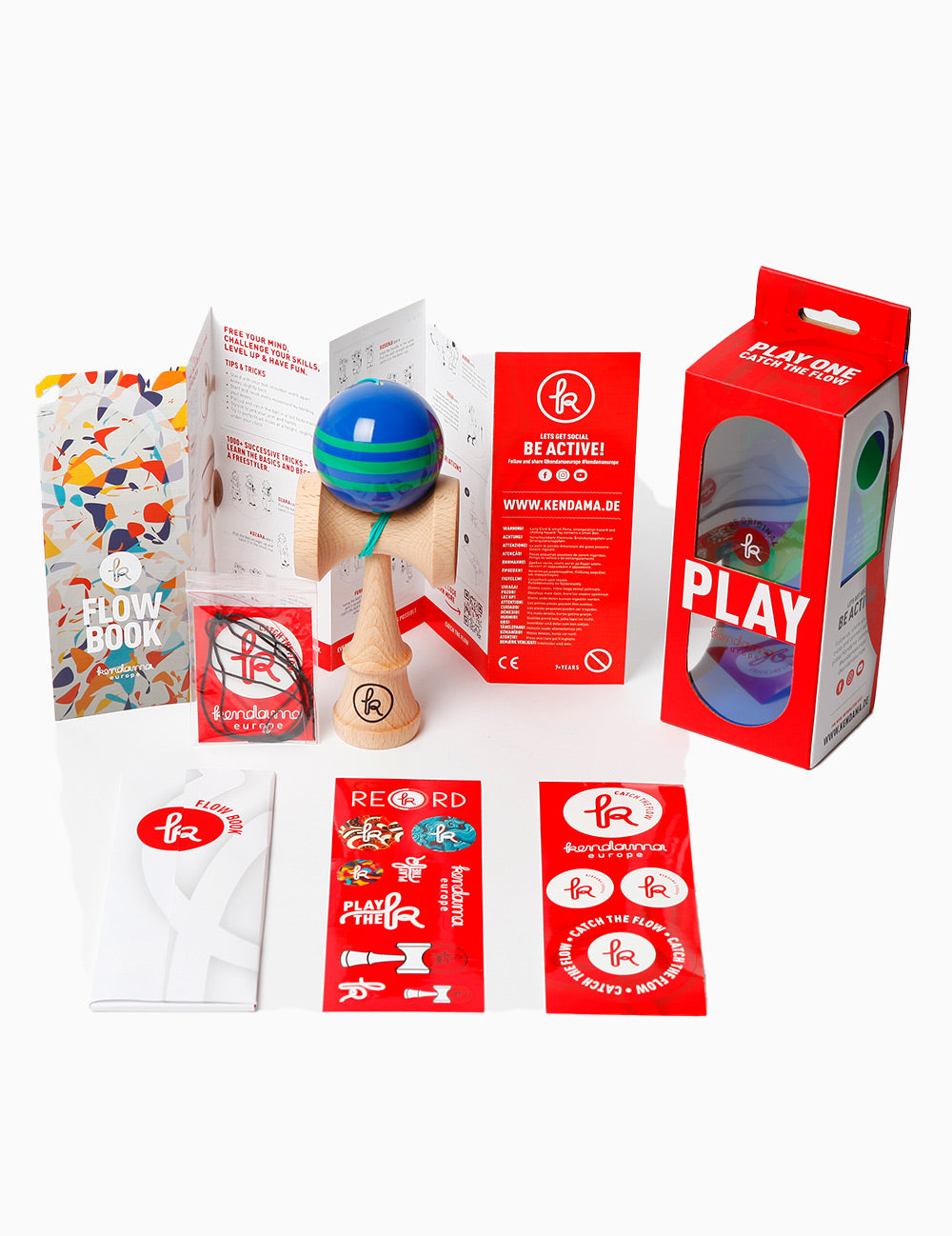 🌊 Kendama Clasică cu Bilă Albastru-Verde – Energie și Fresh Style 🌿
