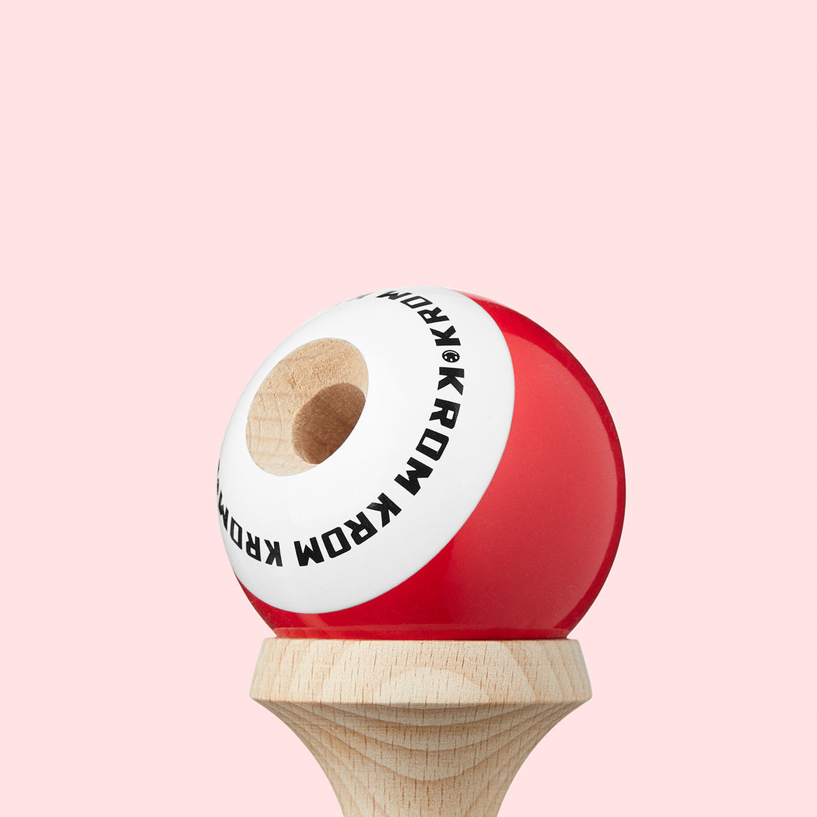 Kendama KROM POP Roșie – Originală, din lemn de calitate