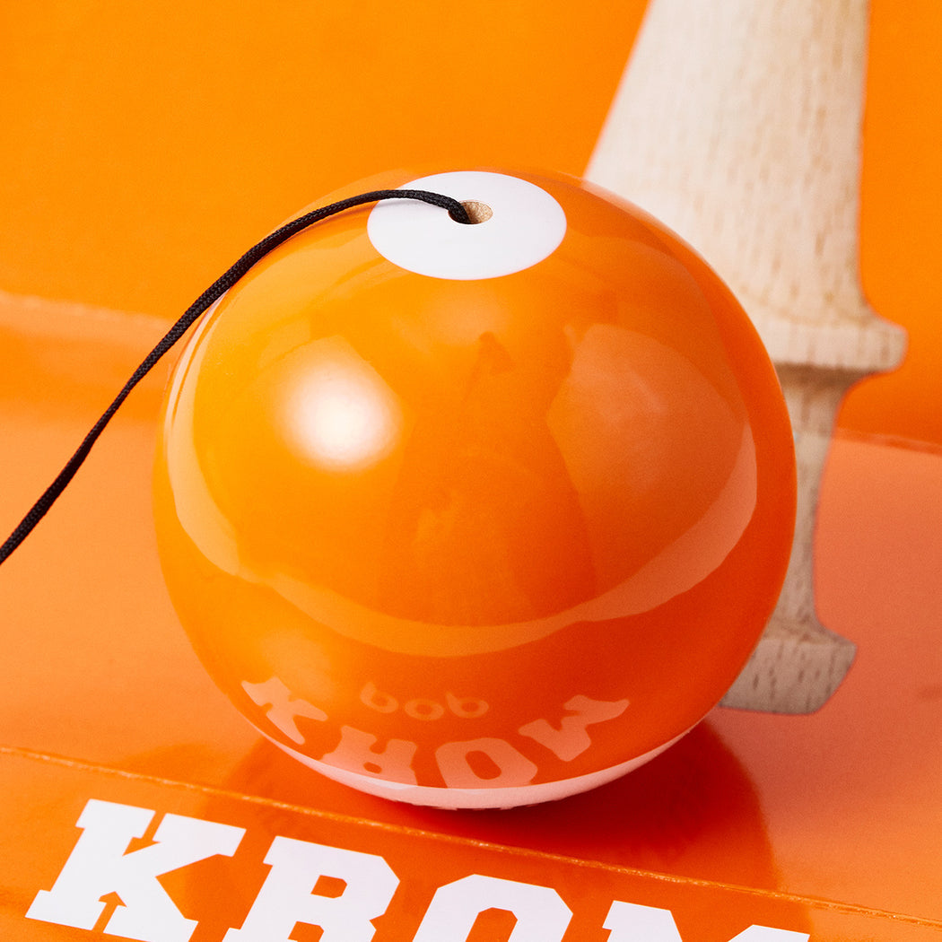 Kendama KROM POP LOL ORANGE – Originală, din lemn de calitate