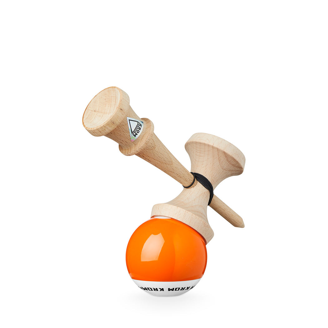 Kendama KROM POP LOL ORANGE – Originală, din lemn de calitate