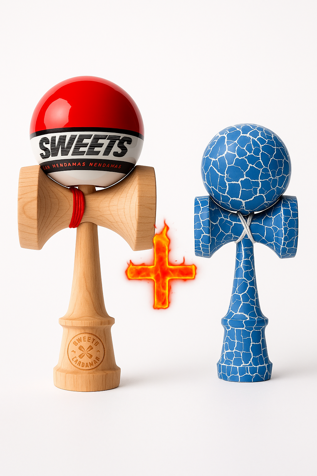 🔥 Set 1+1 Kendama Sweets Roșie + KendamaHub Albastru – Super Reducere!