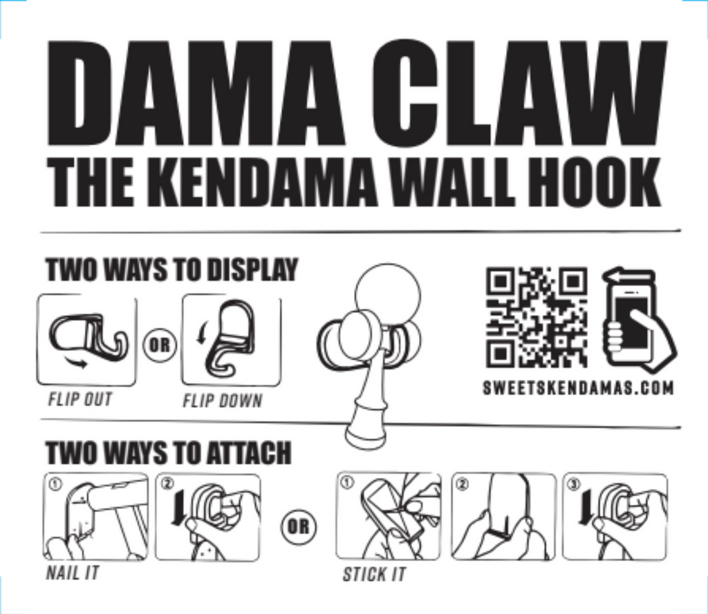 Suport pliabil autoadeziv pentru Kendama – cârlig de perete