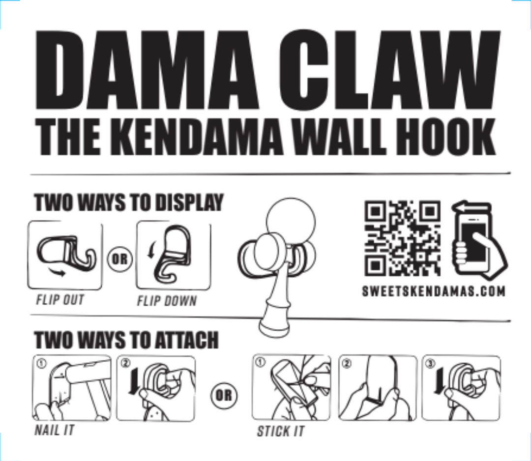 Suport pliabil autoadeziv pentru Kendama – cârlig de perete